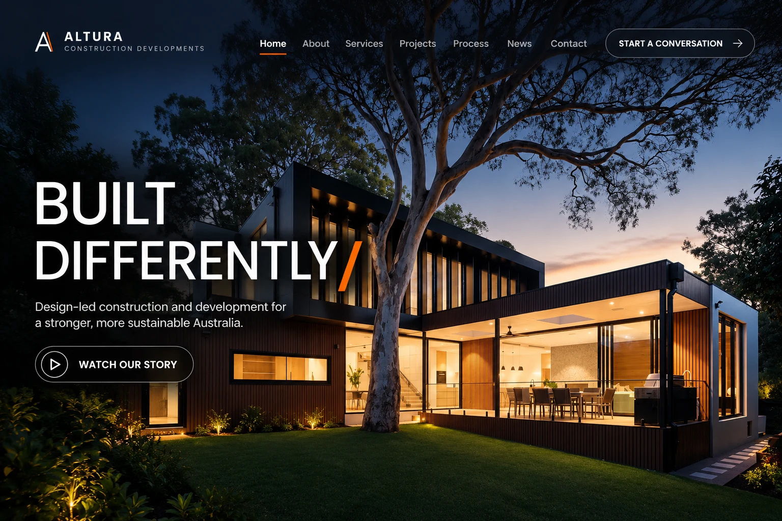 Altura Construction website presentation