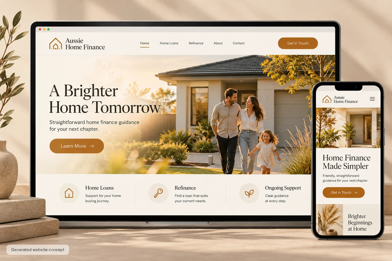Aussie Home Finance Presented concept