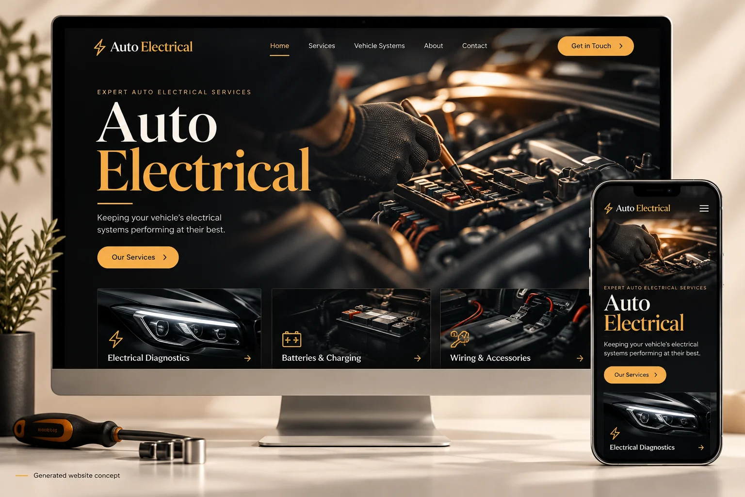 Auto Electrical Solutions Presented concept