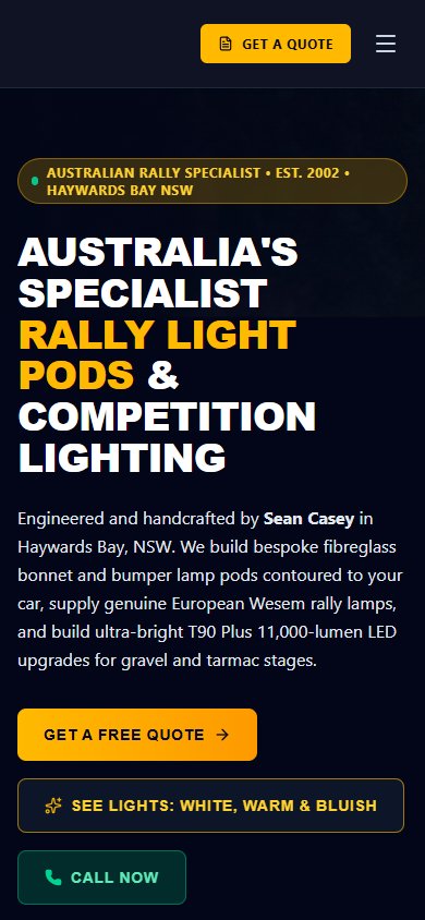 Balance Motorsport Australia actual mobile website