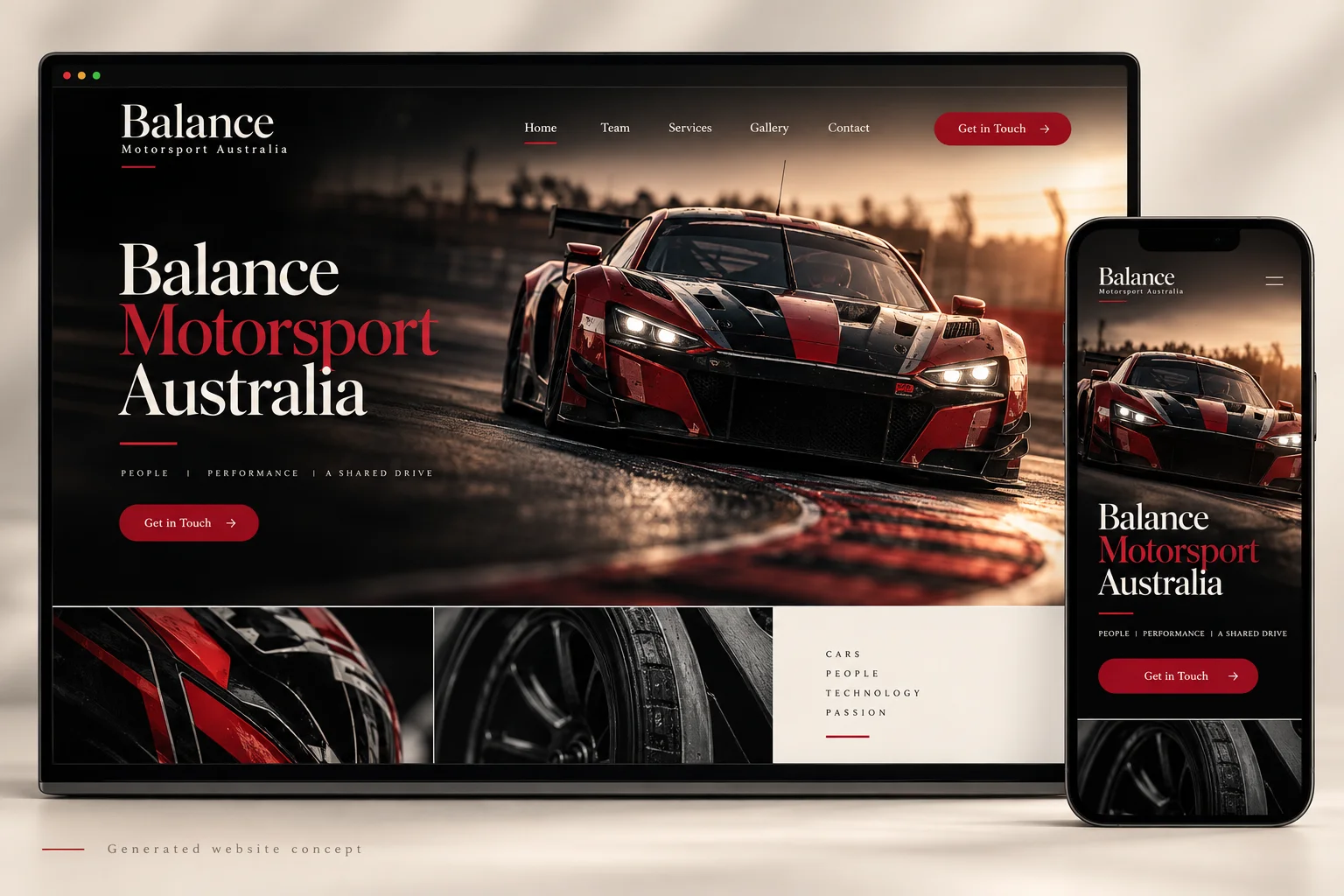 Balance Motorsport Australia Presented concept