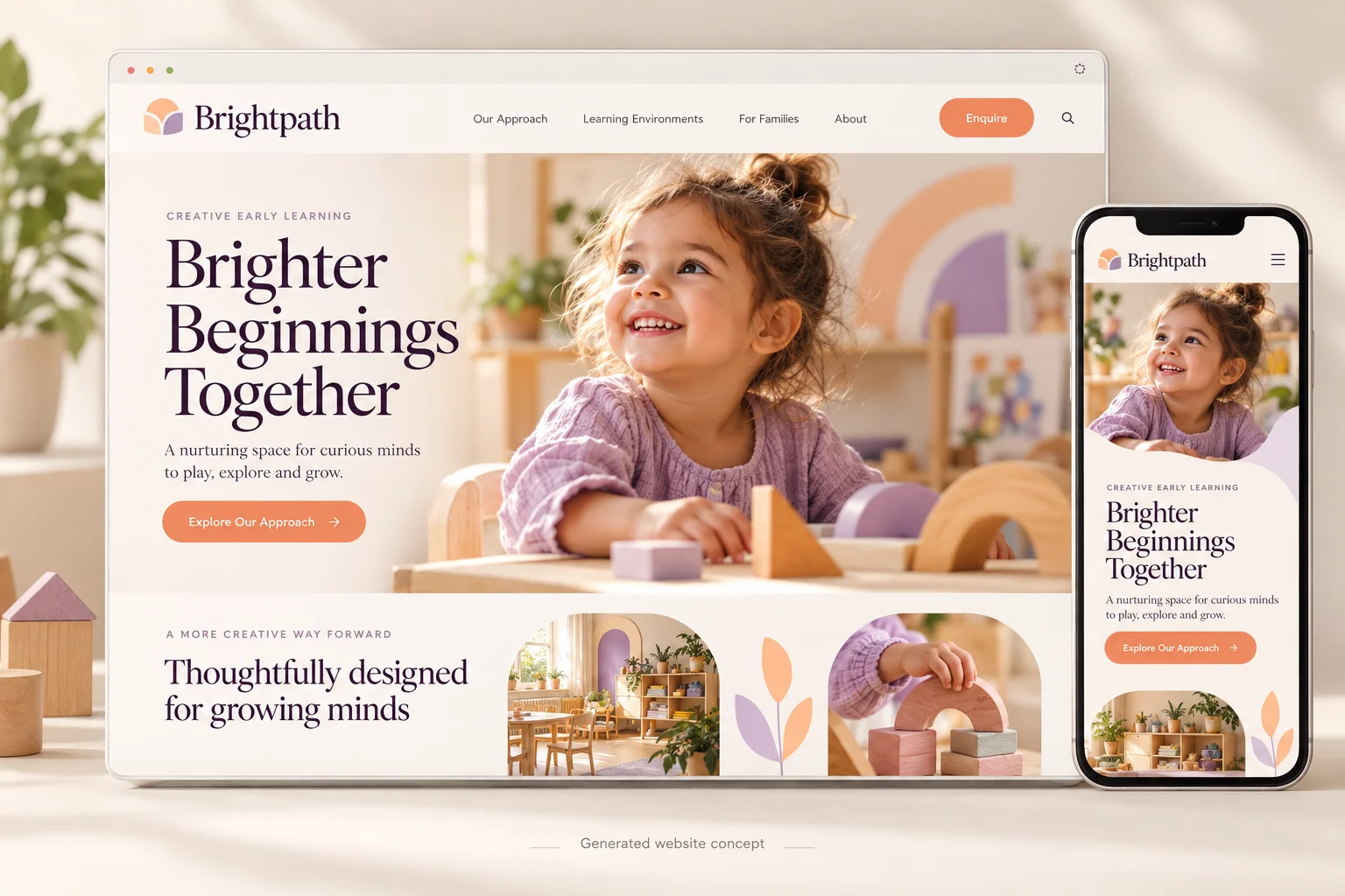 Bright Path Early Learning Presented concept