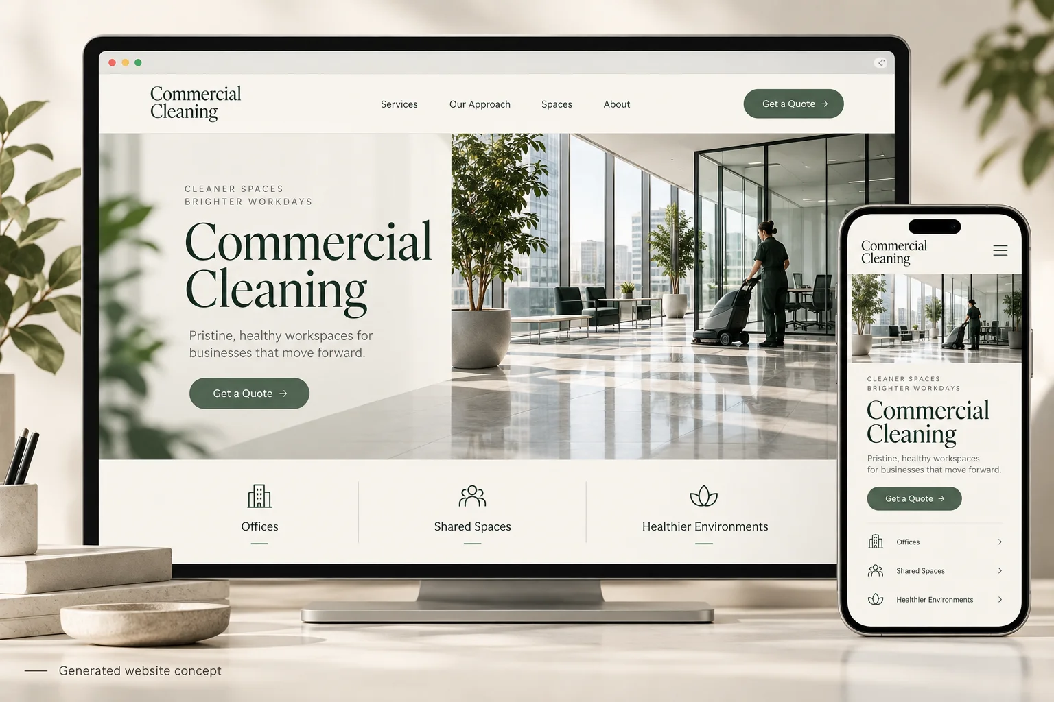 Commercial Cleaning Presented concept