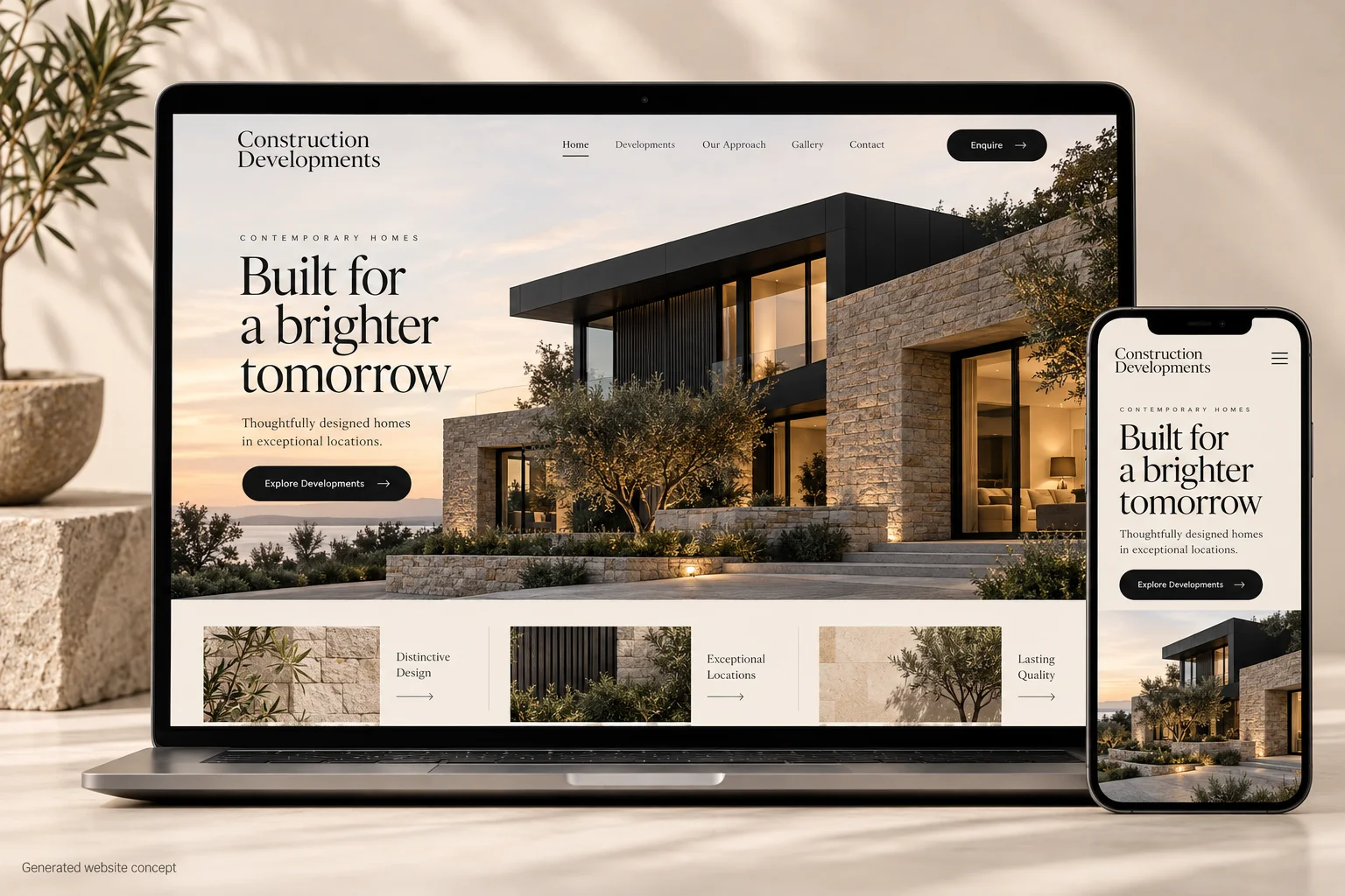 Construction Developments Presented concept