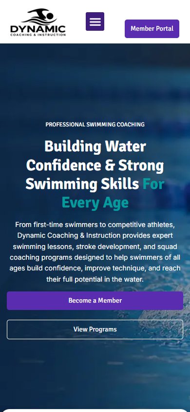 Dynamic Coaching & Instruction actual mobile website