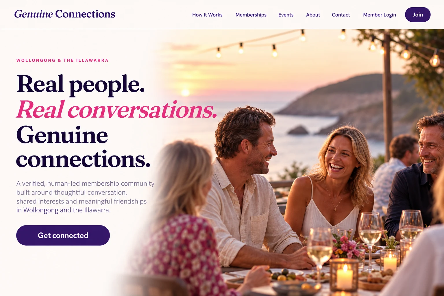 Genuine Connections website presentation