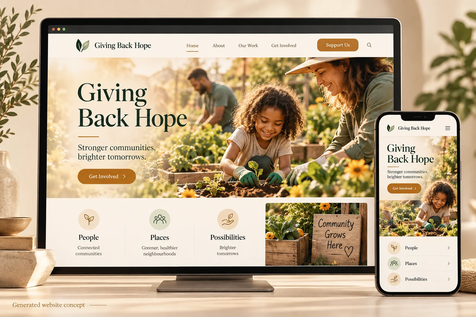 Giving Back Hope Presented concept