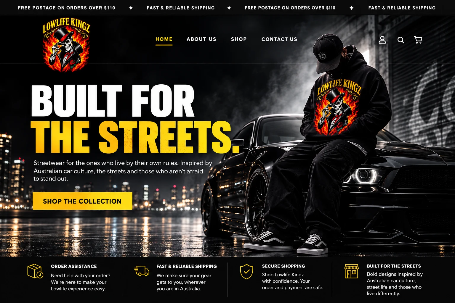 Lowlife Kingz website cover presentation