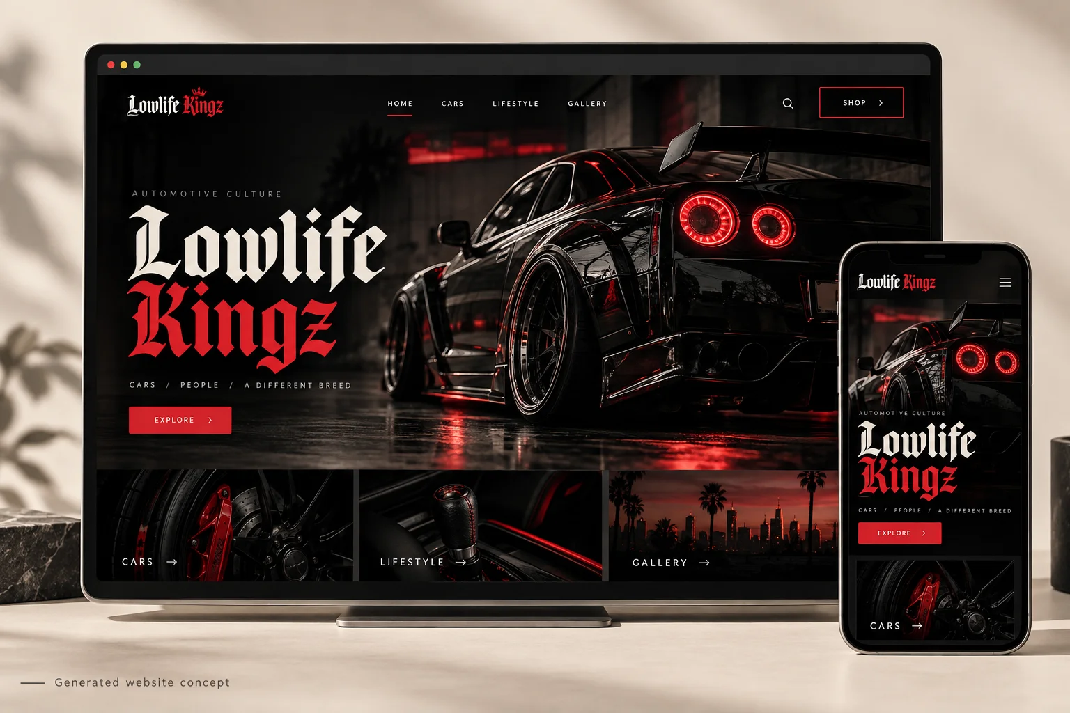 Lowlife Kingz Presented concept