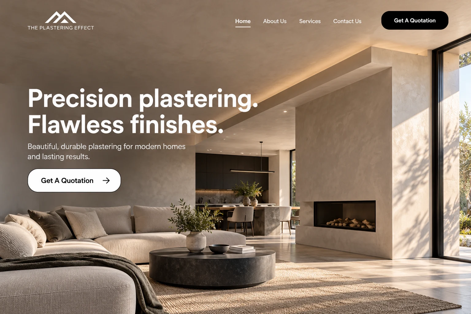 The Plastering Effect website cover presentation
