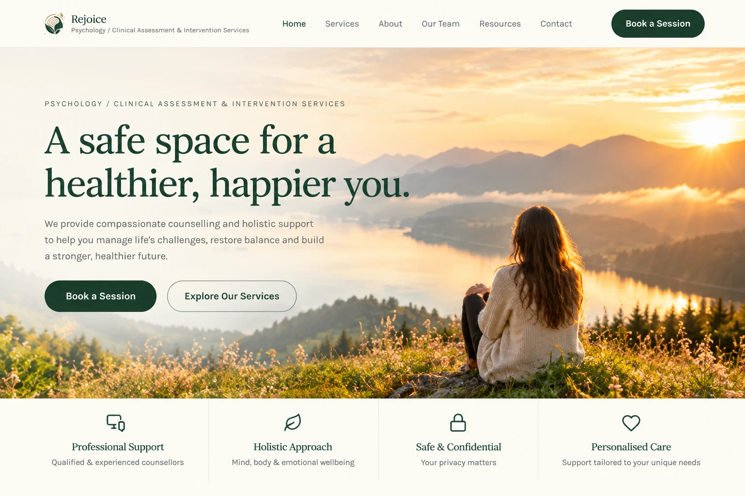 Rejoice website cover presentation