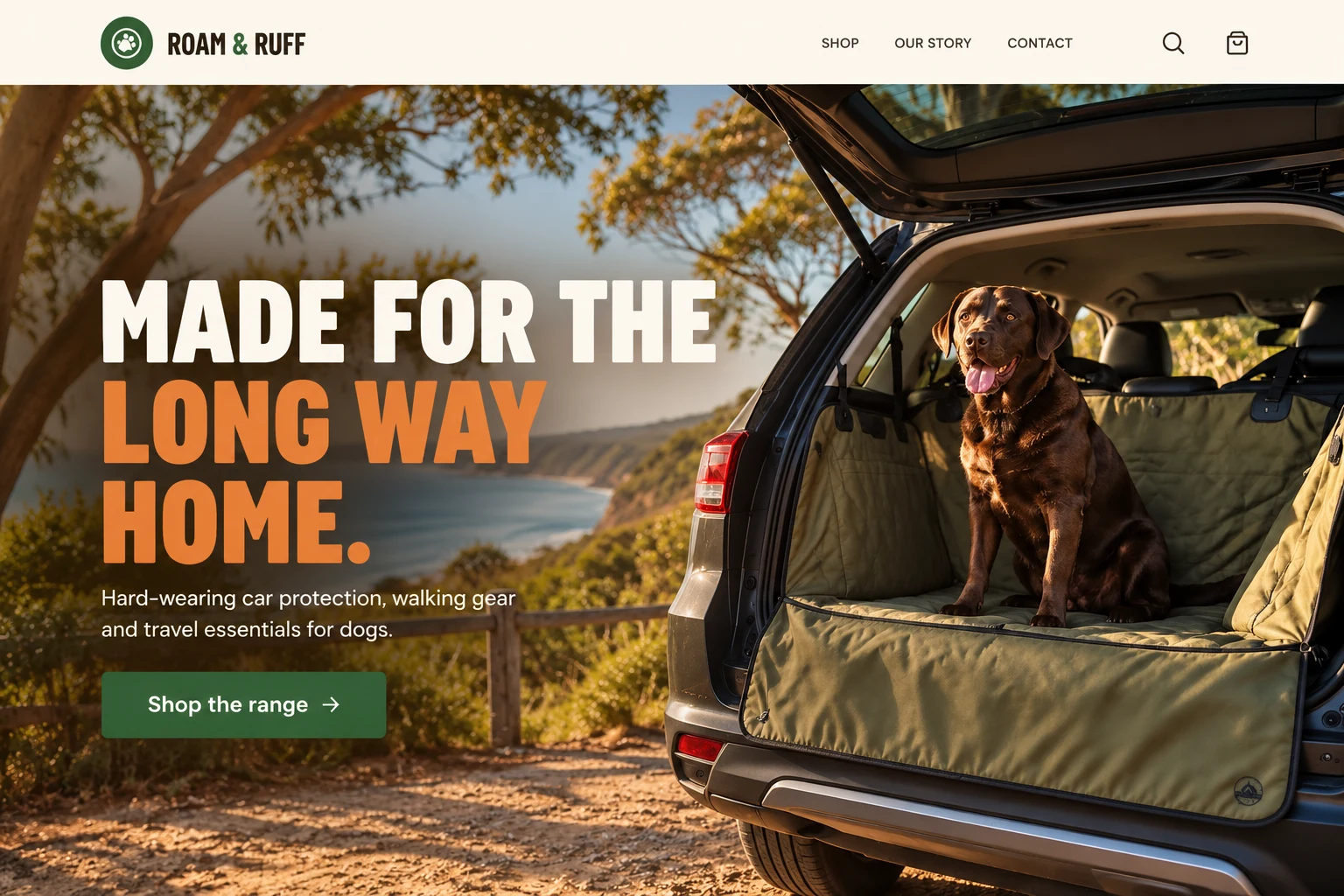 Roam & Ruff website presentation